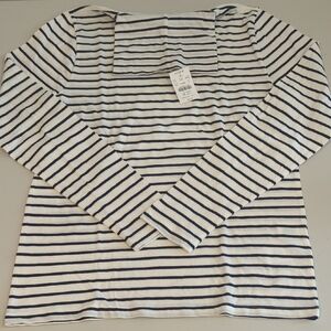 NWT J. Crew Factory Striped Tissue Turtleneck Top